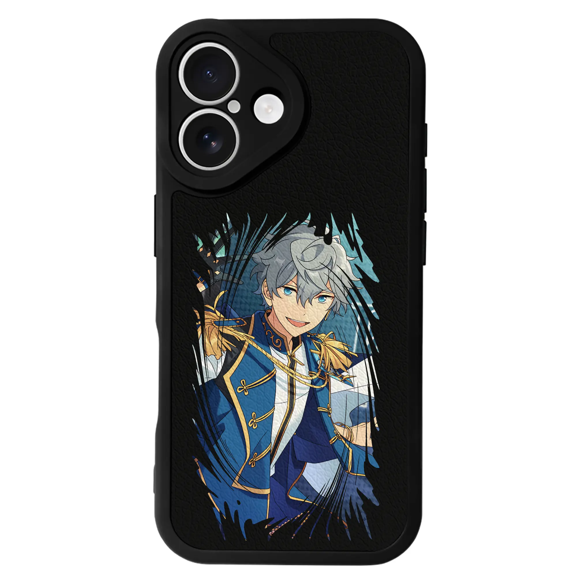 あんさん ぶる グッズ Knights 瀬名泉 - IPhone 16シリーズ対応 ・ シリコンスマホケース ・ レザー調 ・ 高精度フィット ・ 耐衝撃 ・ ワイヤレス充電対応 ・ 精密カット